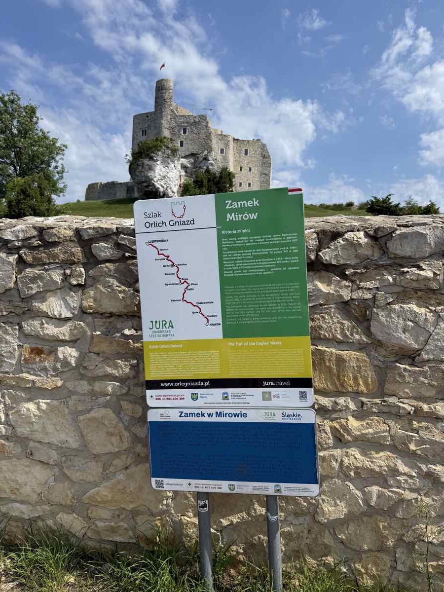 Mappa ufficiale della Strada dei Nidi d'Aquila (Szlak Orlich Gniazd) con tutte le tappe