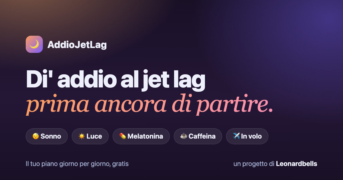 Calcolatore jet lag gratuito: il piano giorno per giorno per il tuo prossimo volo