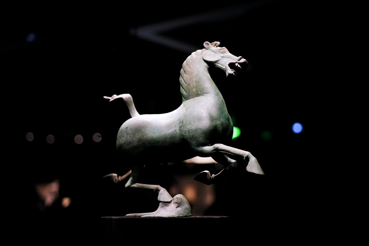 Il Cavallo volante di bronzo, simbolo del Museo provinciale del Gansu a Lanzhou
