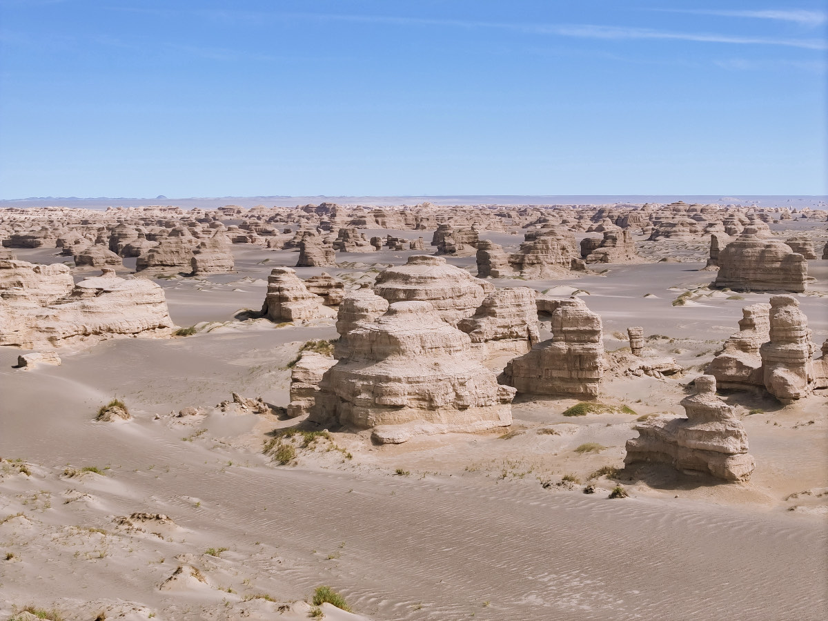 Le formazioni dello Yadan National Geopark viste dall'alto