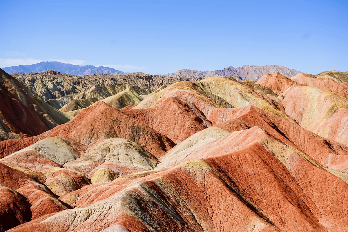 Colline colorate dello Zhangye Danxia nel Gansu