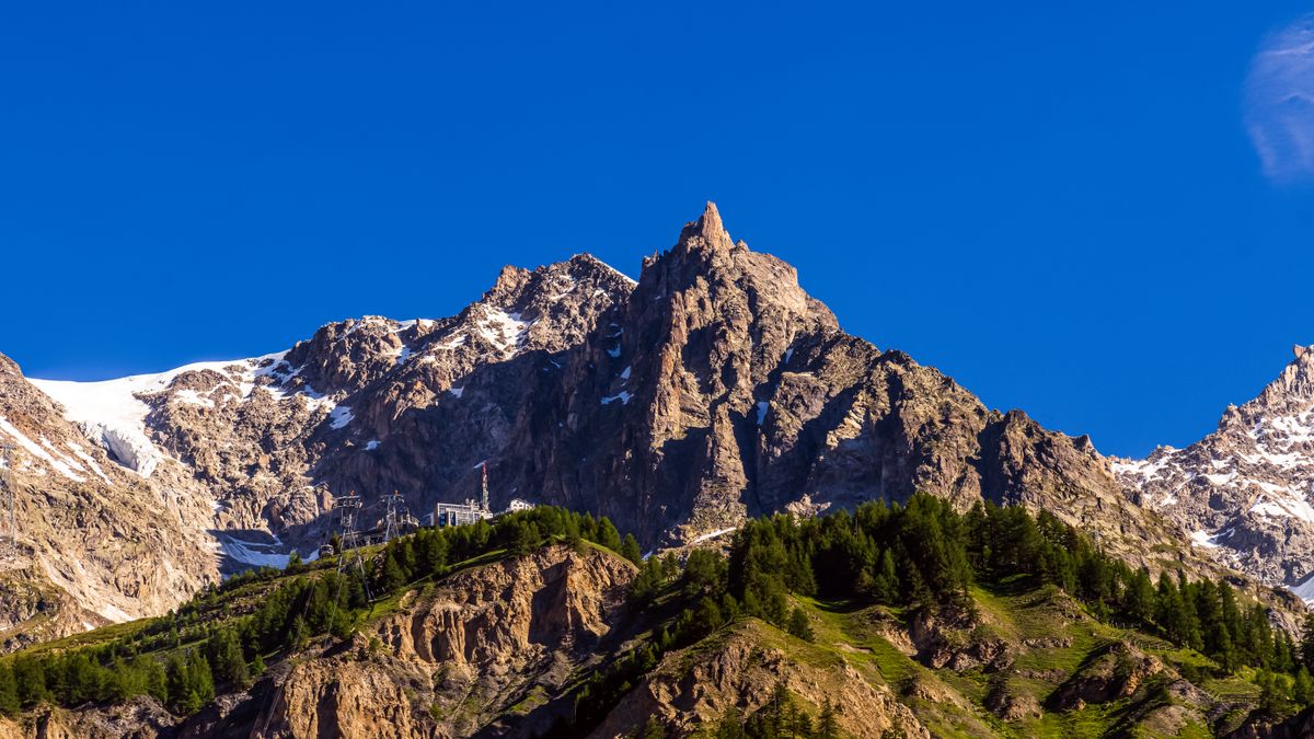 Le cime del Monte Bianco dal versante valdostano